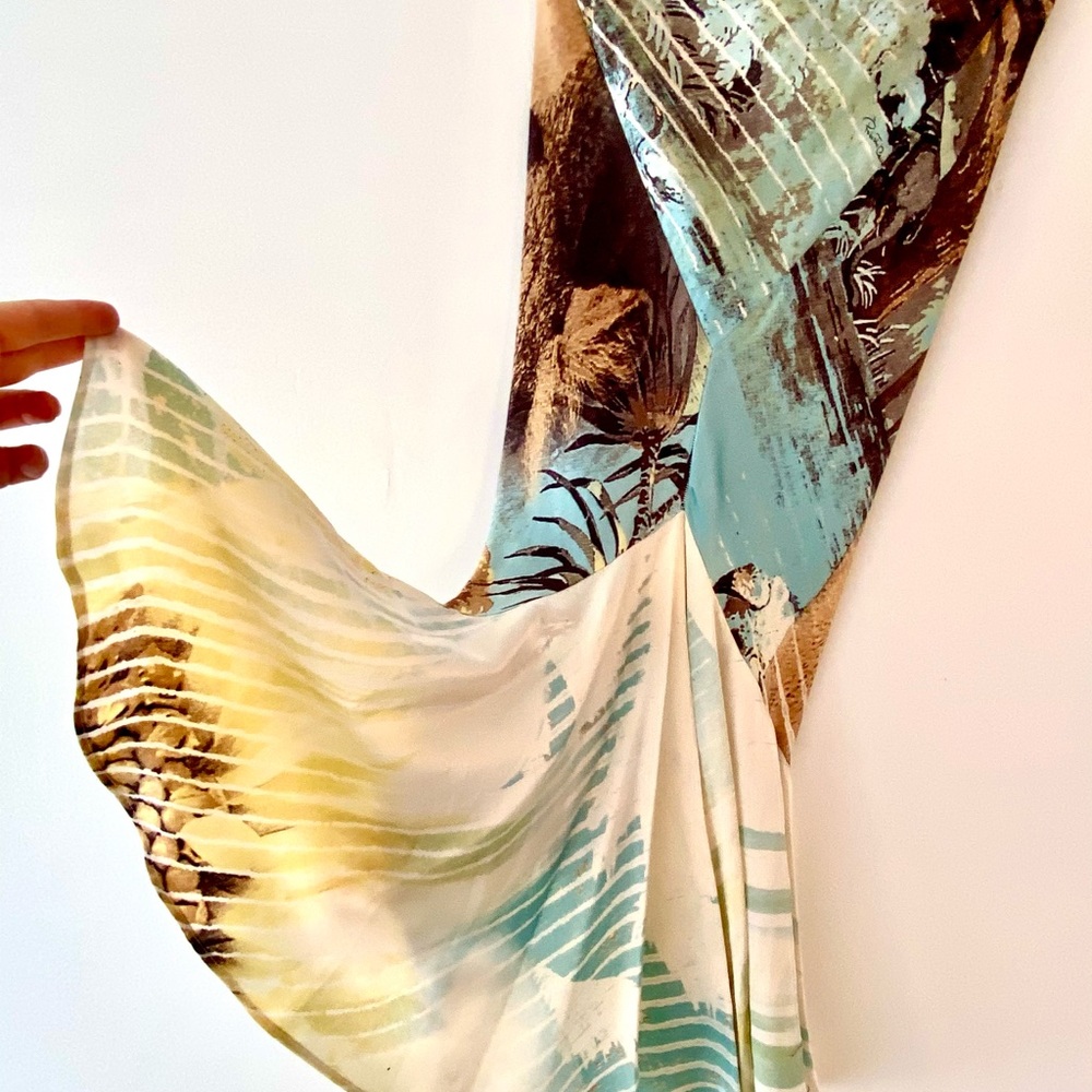 RARE, COLLECTOR’S EUC ROBERTO CAVALLI SILK TROPICAL FITTED FISHTAIL SKIRT - Picture 13 of 16